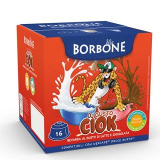 Paquet De 16 Capsules BORBONE Ciok Compatible DOLCE GUSTO