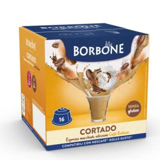 Paquet De 16 Capsules BORBONE Cortado Compatible DOLCE GUSTO