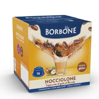 Paquet De 16 Capsules BORBONE Nocciolone Compatible DOLCE GUSTO