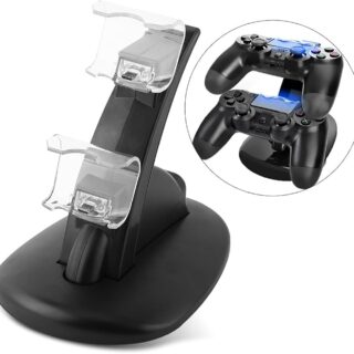 Station de recharge chargeur manette PS4 double USB indicateur LED