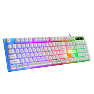 Clavier mécanique de jeu étanche rétroéclairé arc-en-ciel polychromatique MILANG K6